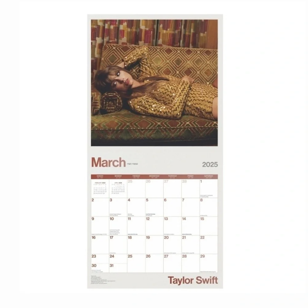 Taylor Swift 2025 18-Month Calendar Jul 24’ to Dec 25’